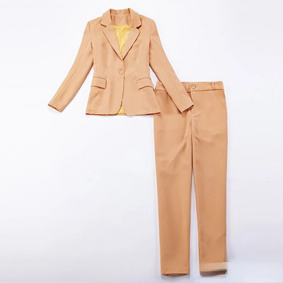 Novi jesenski ženski ljubičasti sako i odijela Odijela s hlačama Ženska odijela Dvodijelni kompleti Odijela s hlačama za žene Korejsko žensko uredsko odijelo