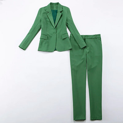 Novi jesenski ženski ljubičasti sako i odijela Odijela s hlačama Ženska odijela Dvodijelni kompleti Odijela s hlačama za žene Korejsko žensko uredsko odijelo