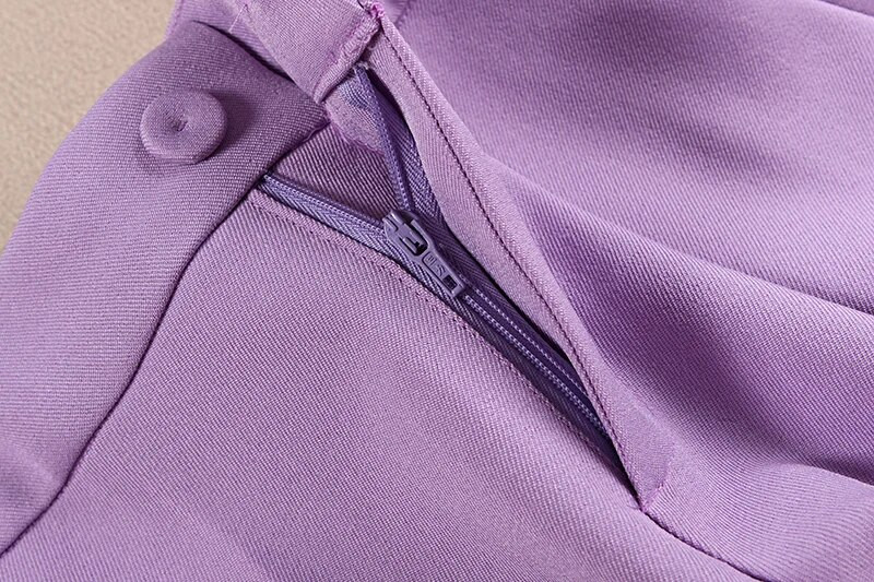 Novi jesenski ženski ljubičasti sako i odijela Odijela s hlačama Ženska odijela Dvodijelni kompleti Odijela s hlačama za žene Korejsko žensko uredsko odijelo