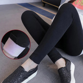 Jesen Zima Trudničke Tople Uske Tajice Trudničke Deblje Hlače Ženske Hlače Odjeća Crno Siva Kaki Odjeća