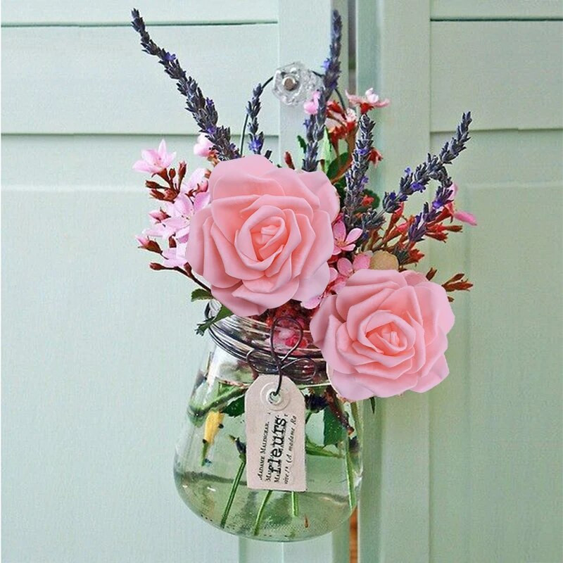 30Pcs/lot 8cm Velike ruže od PE pjene Umjetne cvjetne glavice za dekoraciju vjenčanja DIY vijenci Kućni vrt Dekorativni pribor