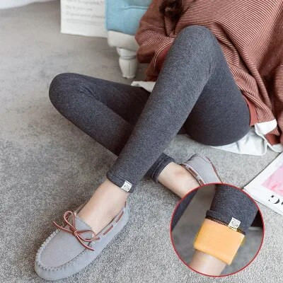 2022 Jesen Zima Trudničke Skinny Legging Korejske modne uske pencil hlače Odjeća za trudnice Zgušnjava topla trudnica