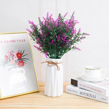35cm 7 Fork Artificial Leaf Ear Lavender Wedding Home Flower Project Artificial Flower Διακόσμηση εξωτερικού χώρου