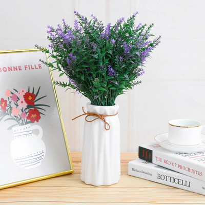 35 cm 7 vilica Umjetno lišće Lavanda Vjenčanje Dekoracija doma Pšenično klasje Cvjetni projekt Umjetno cvijeće Vanjska dekoracija