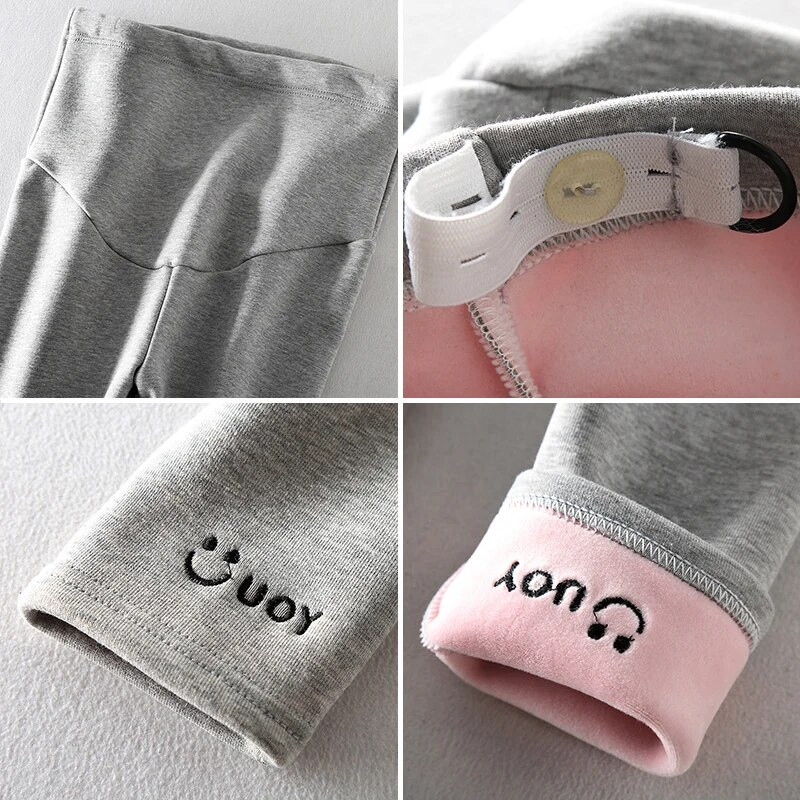 Zimska odjeća Tajice za trudnice Hlače visokog struka Podebljane tople i baršunaste trudničke hlače za trudnice