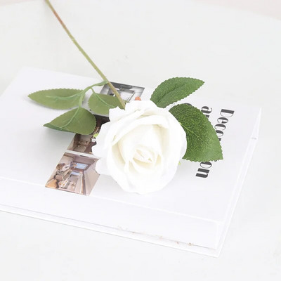 1/3/5 tk Kunstlillede kimp Punane siidist võltsroosi lill pulmadeks Kodu lauakaunistus Jõulud sõbrapäeva kingitused