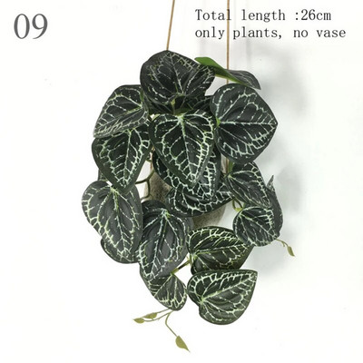 1 gab. Mākslīgais augs zaļo diļļu ziedu rotangpalmas lapu ballīte Mājas dekors Bruņurupuča lapu kāzu festivāla dekorēšana viltoti ziedi