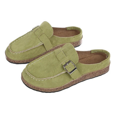 Pāris čības vīrietis sievietei ikdienas plakanas korķa sandales Klasiskas Birken koka tupeles Sieviešu zīmola dizains sprādzes siksniņa kāju siksniņa mūļi