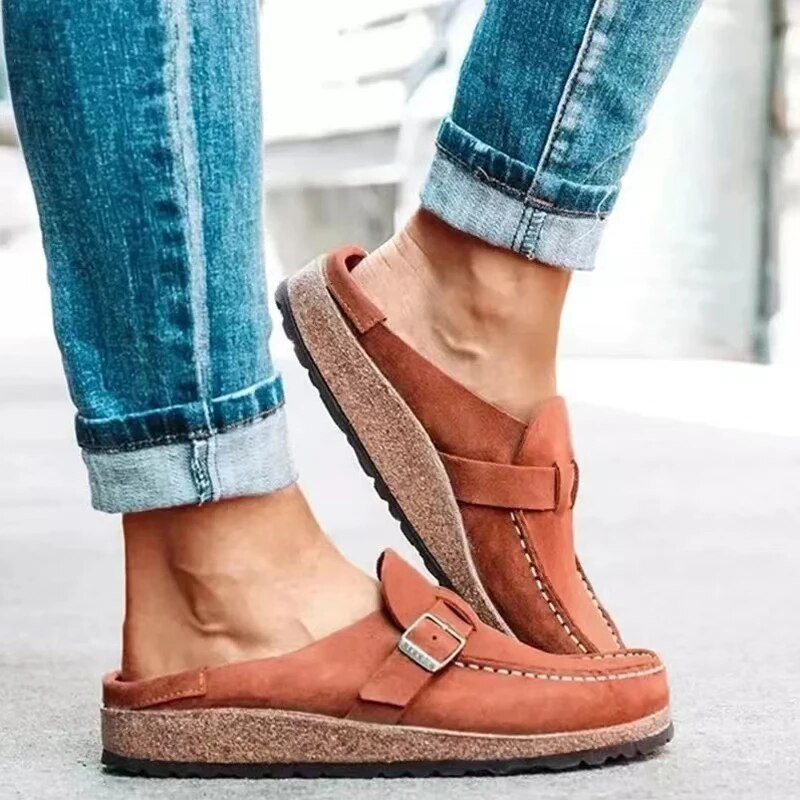Pāris čības vīrietis sievietei ikdienas plakanas korķa sandales Klasiskas Birken koka tupeles Sieviešu zīmola dizains sprādzes siksniņa kāju siksniņa mūļi