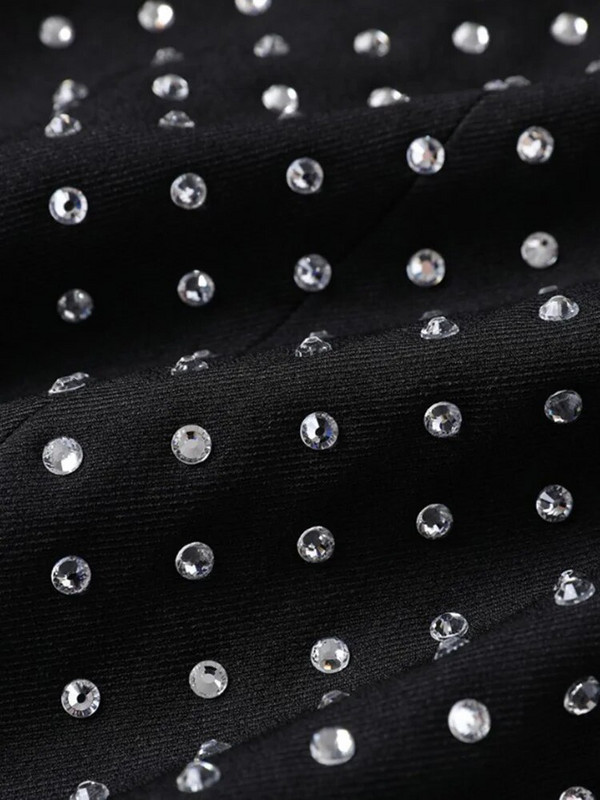 DEAT Modni ženski komplet od 2 komada, dijamantni urezani ovratnik, sakoi s jednim gumbom, odijelo s širokim hlačama pune dužine, jesen 2023. Novo 17A9131