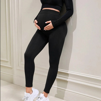Дамски клин за бременни над корема Пълна дължина за йога панталони за бременност Активно облекло Клинове за тренировка