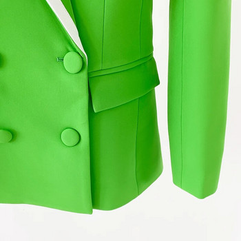 Grass Green Pants Κοστούμια Γυναικεία Slim Fit Flare Pants+ Blazer Outfits Επίσημα επαγγελματικά ρούχα Μπλέιζερ κοστούμι δύο τεμαχίων 2023