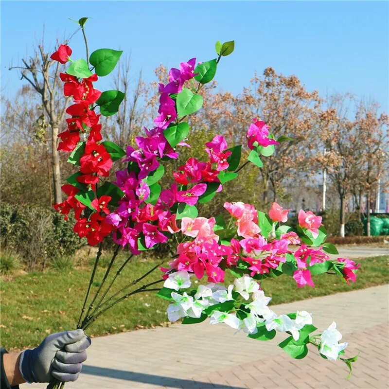 Simulacija cvjetanja šljive 78cm Bougainvillea Svila Lažni umjetni cvijet Vjenčanje Dnevni boravak Kućni dekor Cvjetni aranžman