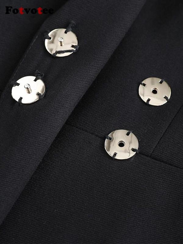 Γυναικεία κοστούμια γυναικείων παντελονιών Fotvotee Office Φθινόπωρο Χειμώνας 2023 Νέα Κορεάτικη Μόδα Casual Blazer Μπουφάν Κοστούμια Παντελόνια Σετ 2 τεμαχίων