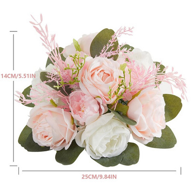 Kugla od umjetnog cvijeća Svilena ruža Božuri Lažni stol Cvjetna kugla Središnji dijelovi Party Vjenčanje Cesta Voditelj Pozadina Scena Deco