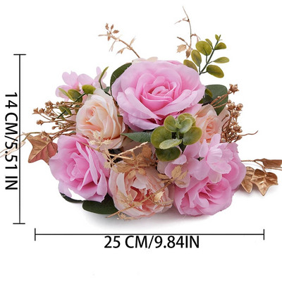 Kugla od umjetnog cvijeća Svilena ruža Božuri Lažni stol Cvjetna kugla Središnji dijelovi Party Vjenčanje Cesta Voditelj Pozadina Scena Deco