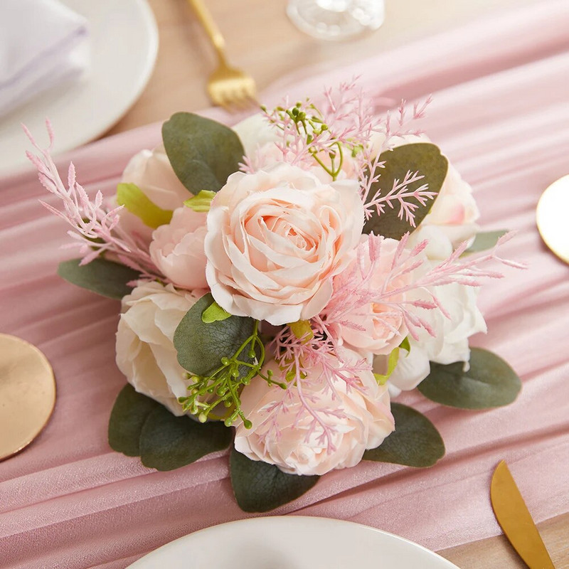 Kugla od umjetnog cvijeća Svilena ruža Božuri Lažni stol Cvjetna kugla Središnji dijelovi Party Vjenčanje Cesta Voditelj Pozadina Scena Deco