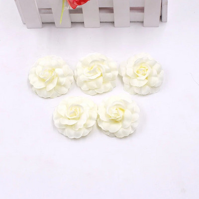 10pcs/lot Umjetna svila Mini ruža Cvjetna glava Vjenčanje Home Decoration DIY Girlland Spomenar Poklon kutija Craft Lažni cvijet