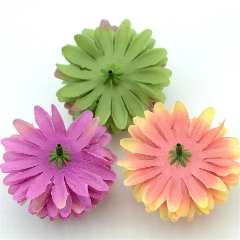 20 kom/lot 7 cm Krizantema Svilena Umjetna Cvjetna Glava Hortenzije Cvijeće Kućna Svadbena Dekoracija Poklon Kutija za slatkiše DIY Dodaci