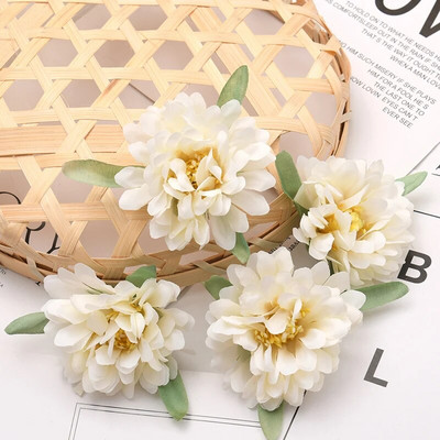 50 tk 5cm valge pojeng kunstsiidist lillepead meisterdamiseks peo kaunistamiseks pulma lilled seina pärg kinkekarp Scrapbooking