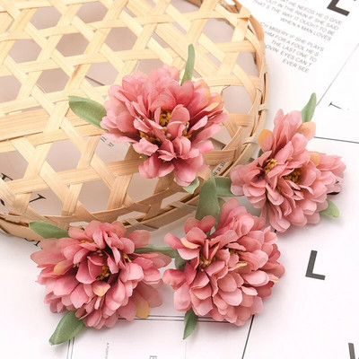 50 tk 5cm valge pojeng kunstsiidist lillepead meisterdamiseks peo kaunistamiseks pulma lilled seina pärg kinkekarp Scrapbooking