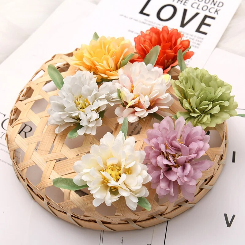 50 tk 5cm valge pojeng kunstsiidist lillepead meisterdamiseks peo kaunistamiseks pulma lilled seina pärg kinkekarp Scrapbooking