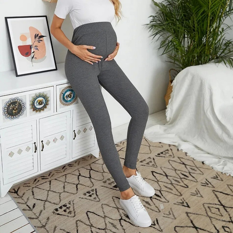 Elastīgi augsta jostasvieta grūtnieču legingi, izdilis grūtniecēm, balsts uz vēderu pēcdzemdību leggins Body Shaper fitnesa bikses