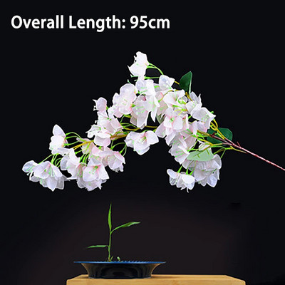 100CM svilene Bougainvillea Glabra Umjetno cvijeće Lažni trešnjini cvjetovi Aranžiranje cvijeća Dekoracija doma Božićna svadbena dekoracija