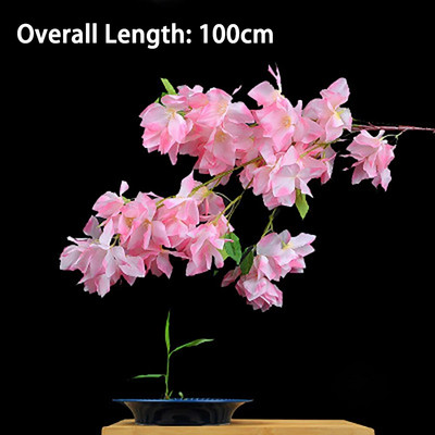 100CM svilene Bougainvillea Glabra Umjetno cvijeće Lažni trešnjini cvjetovi Aranžiranje cvijeća Dekoracija doma Božićna svadbena dekoracija