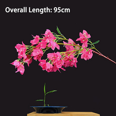 100CM svilene Bougainvillea Glabra Umjetno cvijeće Lažni trešnjini cvjetovi Aranžiranje cvijeća Dekoracija doma Božićna svadbena dekoracija