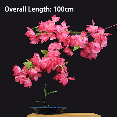 100CM svilene Bougainvillea Glabra Umjetno cvijeće Lažni trešnjini cvjetovi Aranžiranje cvijeća Dekoracija doma Božićna svadbena dekoracija