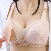 Ženski grudnjak za trudnice za dojenje Grudnjak za trudnoću i dojenje Čipkani prozračni grudnjak za dojenje Odjeća za trudnice Odjeća