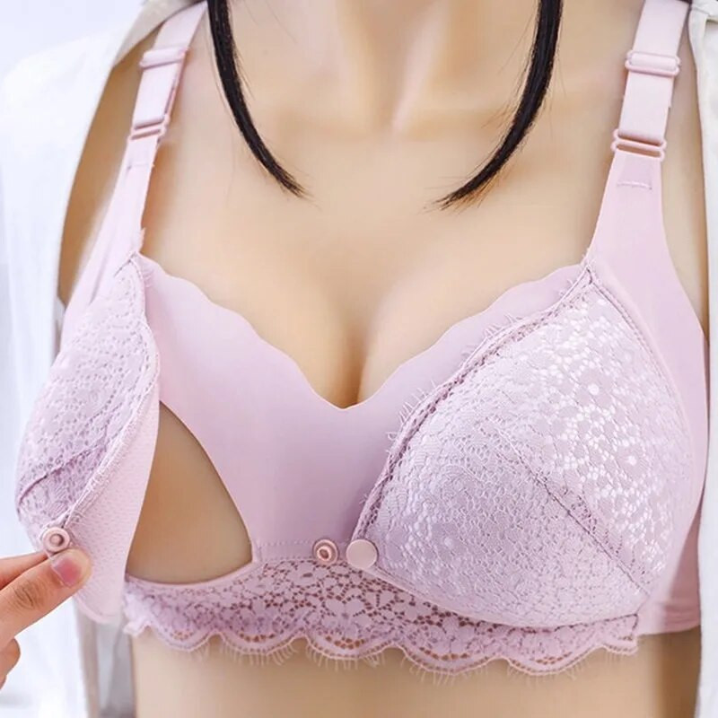 Ženski grudnjak za trudnice za dojenje Grudnjak za trudnoću i dojenje Čipkani prozračni grudnjak za dojenje Odjeća za trudnice Odjeća