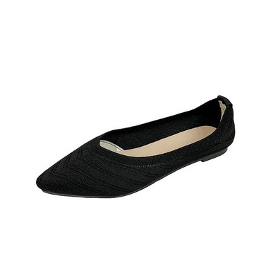 2021. aasta mood hingav sinepikollane balletikollane, terava varbaga libisemine jalatsid Naiste vabaaja pehme kummitallaga paadikingad