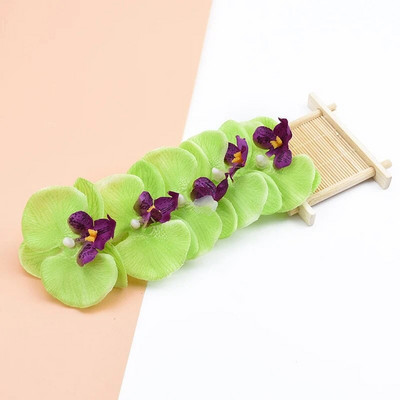 6cm 10db mesterséges növények virág fal lakberendezés barkácsolás kézzel készített scrapbooking dekoratív virágok koszorúk selyem Pillangó orchidea