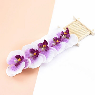 6cm 10db mesterséges növények virág fal lakberendezés barkácsolás kézzel készített scrapbooking dekoratív virágok koszorúk selyem Pillangó orchidea