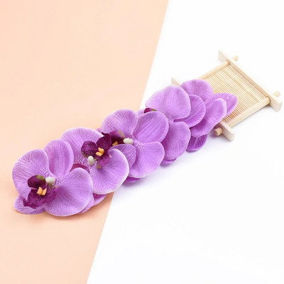 6cm 10db mesterséges növények virág fal lakberendezés barkácsolás kézzel készített scrapbooking dekoratív virágok koszorúk selyem Pillangó orchidea