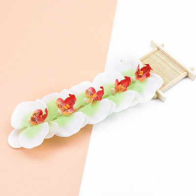 6cm 10db mesterséges növények virág fal lakberendezés barkácsolás kézzel készített scrapbooking dekoratív virágok koszorúk selyem Pillangó orchidea