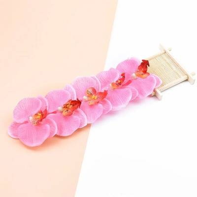 6cm 10db mesterséges növények virág fal lakberendezés barkácsolás kézzel készített scrapbooking dekoratív virágok koszorúk selyem Pillangó orchidea