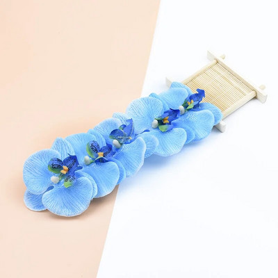 6cm 10db mesterséges növények virág fal lakberendezés barkácsolás kézzel készített scrapbooking dekoratív virágok koszorúk selyem Pillangó orchidea