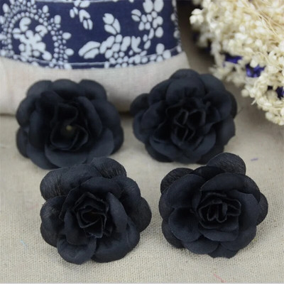 50 komada 4 cm ručno rađene mini umjetne svilene ruže s cvjetnim glavama DIY Scrapbooking cvjetna lopta za poljubac za vjenčanje, ukras