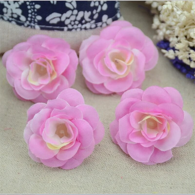 50 komada 4 cm ručno rađene mini umjetne svilene ruže s cvjetnim glavama DIY Scrapbooking cvjetna lopta za poljubac za vjenčanje, ukras