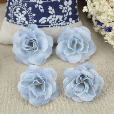 50 komada 4 cm ručno rađene mini umjetne svilene ruže s cvjetnim glavama DIY Scrapbooking cvjetna lopta za poljubac za vjenčanje, ukras