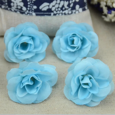 50 komada 4 cm ručno rađene mini umjetne svilene ruže s cvjetnim glavama DIY Scrapbooking cvjetna lopta za poljubac za vjenčanje, ukras