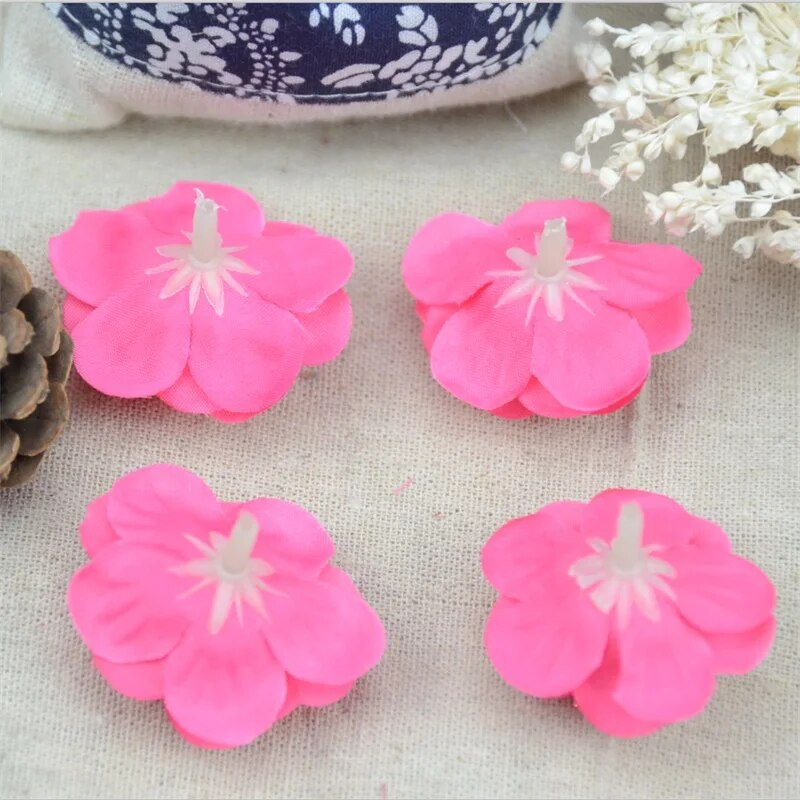 50 komada 4 cm ručno rađene mini umjetne svilene ruže s cvjetnim glavama DIY Scrapbooking cvjetna lopta za poljubac za vjenčanje, ukras