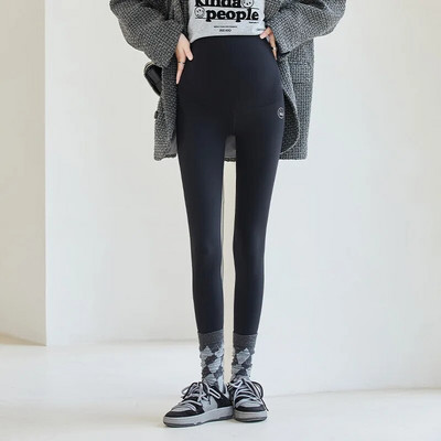 CARECODE Kasdieniai nėščiųjų antblauzdžiai pavasario rudeniniai aukšto juosmens pilvo palaikymas Besiūlės jogos kelnės nėščioms moterims Barbės kelnės