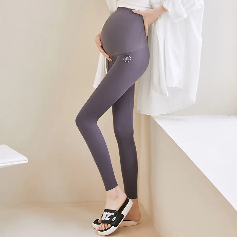 CARECODE Proljetne tajice za trudnice Podrška za trbuh za trudnice Barbie hlače Tanke bešavne tajice visokog struka Hlače za jogu