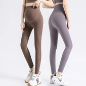 CARECODE Tajice za trudnice Proljetne ženske sportske tajice s visokim strukom za teretanu Potpora za trbuh Hlače za trudnice Odjeća za trudnice