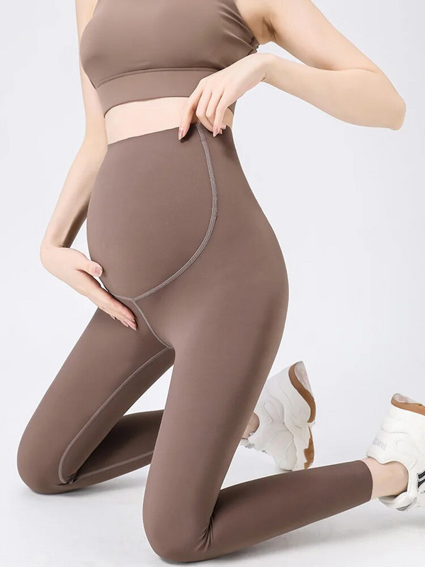 CARECODE Tajice za trudnice Proljetne ženske sportske tajice s visokim strukom za teretanu Potpora za trbuh Hlače za trudnice Odjeća za trudnice