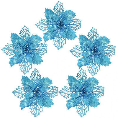 9/11/16 cm božićno umjetno cvijeće svjetlucave božićne zvijezde za ukrase za božićno drvce cvjetne dekoracije 5kom